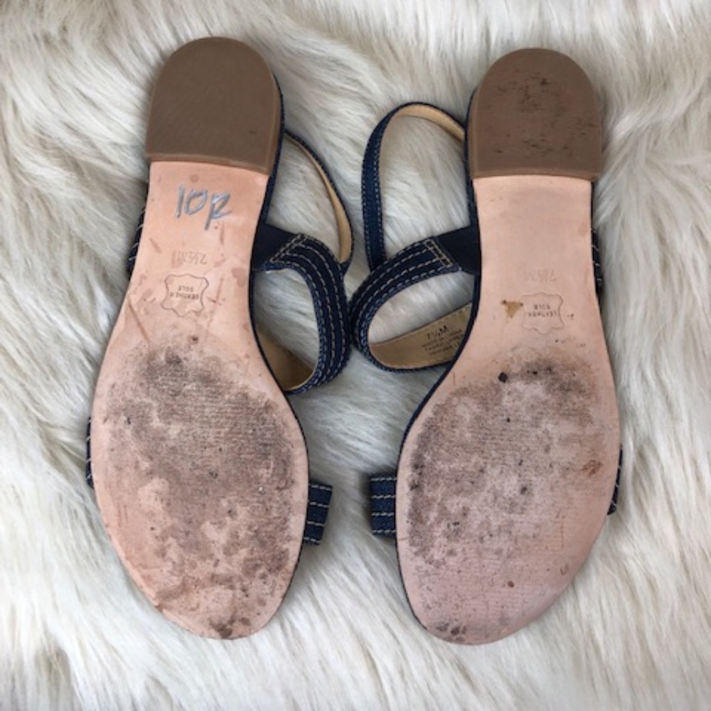 Talbots Sandals Dark Jeans Sz 7.5 - Picture 6 of 6